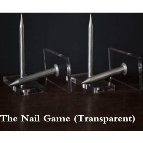 The Nail Game (Transparent) Close Up Bar Illusions Gimmick Magic Props Mentalism 100% Safe Nail Roulette Stage Magic Tricks Fun
