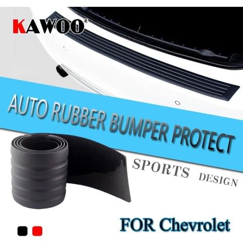 KAWOO For Chevrolet Aveo Sail Cruze Lova Epica Captiva Rubber Rear Guard Bumper Protect Trim Cover Sill Mat Pad Car Styling