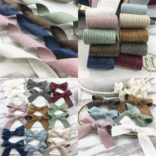 Kewgarden DIY Bowknot Tie Accessories Satin Riband 1" 25mm Hot Stamping Corduroy Fabric Cloth Ribbon Handmade Tape Webbing 4M