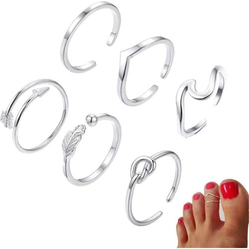 Knuckle Finger Ring Open Bohemia Beach Toe Rings For Women Foot Accesories Anillos Mujer Bague Femme 2021 Retro Jewelry Bijoux
