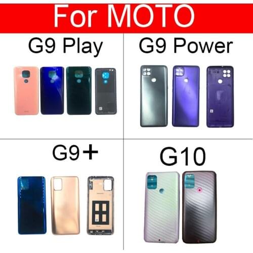 Battery Door Housing Glass Back Cover For Motorola Moto G9 Plus G9+ G9 Play G9 Power G10 Battery Rear Case Housing With Adhesive