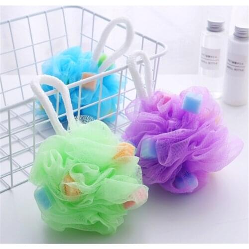 Colorful Shower Mesh Foaming Soft Sponge Bath Bubble Ball Body Skin Cleaner Exfoliating Scrubber Back Brush Bathroom Accessories