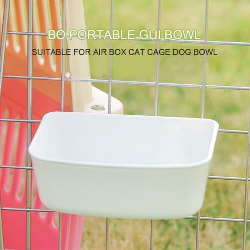 Pet Food Bowl Dog Cat Can Hang Stationary Dog Cage Air Box Feeding Bowls Dog Cat Hanging Water Food Bowl Puppy Kitten Feeder
