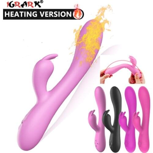 Multi-Speed Heating Rabbit Vibrator Clitoris G Spot Vagina Erotic Goods Products Sex Toys for Woman Adults Female Masturbation