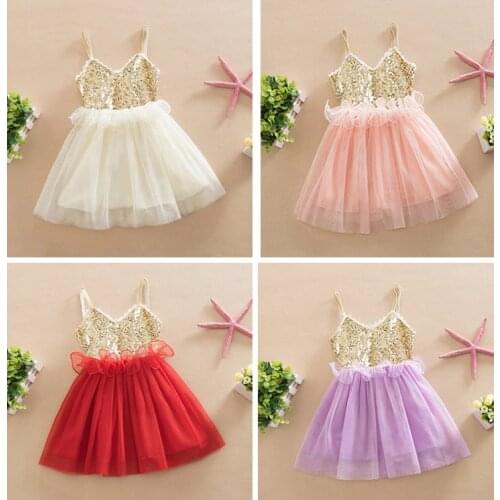 Fashion 2018 Baby Girl Sequin Slip Tutu Dress Summer Girls Toddler Party Princess Kids Dresses Clothes infantil Vestidos Clothes