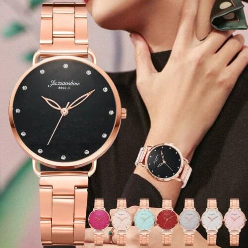 Fashion 2pcs Set Women Watches Luxury Stainless Steel Flower Rhinestone Clocks Ladies Quartz Wristwatches Bracelet Reloj Mujer