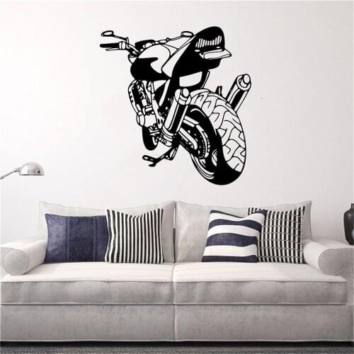 Motorcycle Wall Sticker For Living Room Bedroom Kids Room Wall Decal Home Decoration Vinyl Mural Revocable ov714