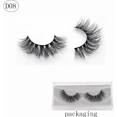 Visofree Mink Eyelashes Handmade Thick False Eyelashes Cruelty Free 3D Mink Lashes Full Strip Eyes Lashes Makeup Maquillaje D08