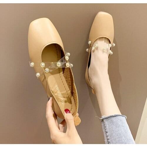 New Womens Cute Casual Solid Shoes Female Comfort Slip On Round Toe PU Leather Flat Shoes Beach Shoe zapatos de mujer K2-67