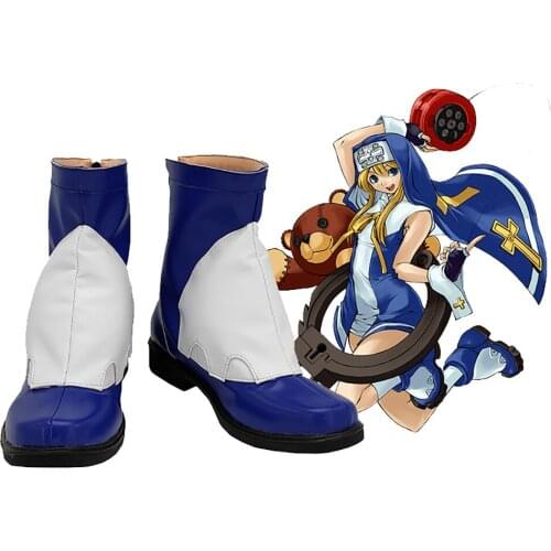 Guilty Gear Bridget Cosplay Boots Custom Made Leather Shoes for Unisex