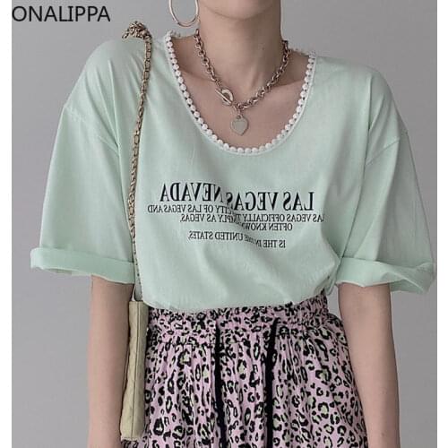 Onalippa Women's T-shirts With Inscriptions