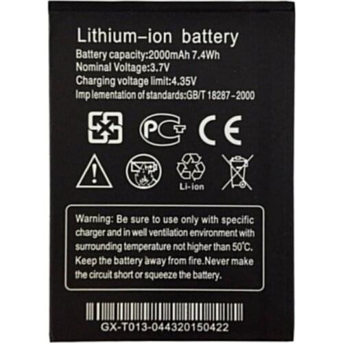 Original size replacement battery 2000mah 7.4wh 3.7v Battery For THL W200 W200S W200C Cellphone batteries