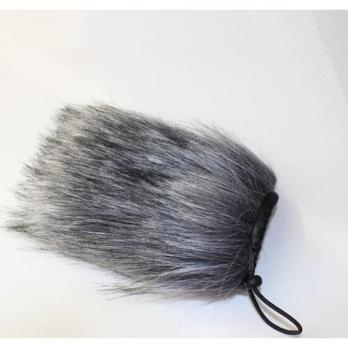 Outdoor for Interview Capacitance Microphone Furry Covers Anti-dust Wind Proof Artificial Fur 12.5cm*4.5cm/4.92"*1.77"