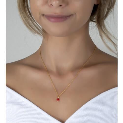 Else Silver Mini Ladybug Silver Necklace