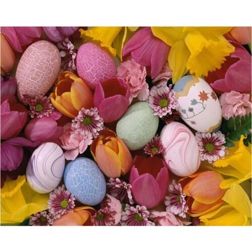 Easter Eggs Square Round daimond painting Diamond mosaic diamond embroidery full display pictures by number Home DecorZP-2173