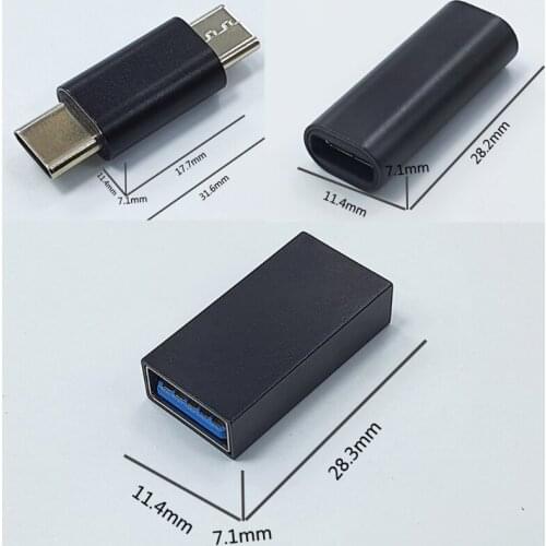 P82F Type C Female to Female USB C Male to Male USB 3.0 to Type C Converter Adapter