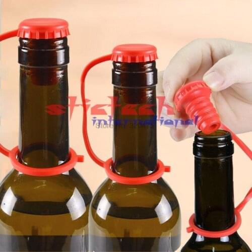 By dhl or ems 1000pcs NEW Silicone Kitchen Hanging Button Seasoning Beer Wine Cork Stopper Plug Bottle Cap Kitchen Tool