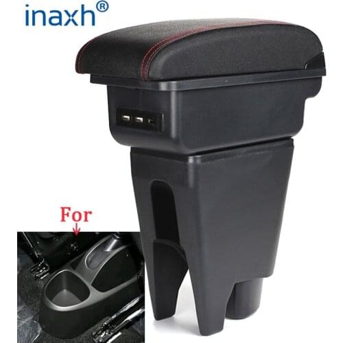 For Peugeot 107 Armrest Interior Parts special Retrofit parts Car Armrest Center Storage box USB LED