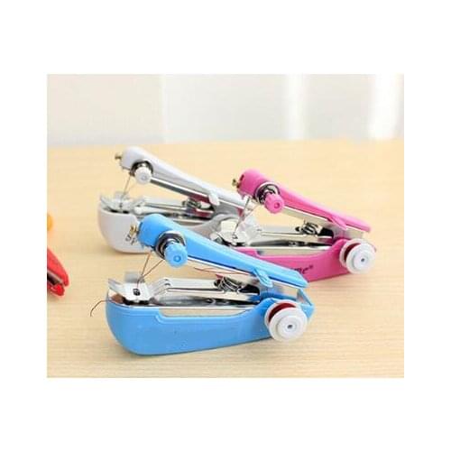 1pc Portable Mini Manual Sewing Machine Simple Operation Sewing Tools Sewing Cloth Fabric Handy Needlework Tool LYQ