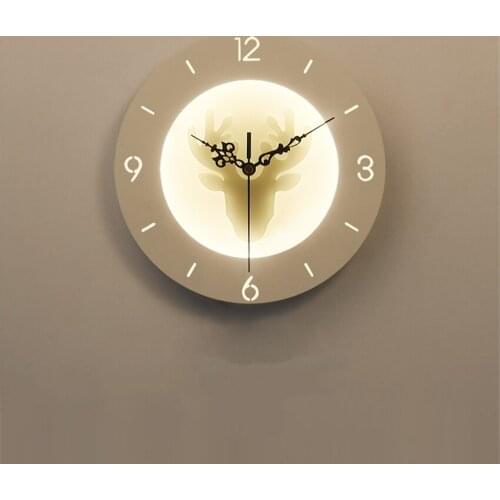 Bedside Lamp Bedroom Clock Wall Lamps Deer Decorative Lamp Living Room TV Background Wall Lantern Childrens Room Fawn Headlight