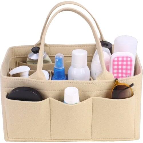Handbag Storage Bag,Felt Insert Purse Organizer For Tote&Handbag Shaper,Travel Insert Handbag Portable Women Cosmetic Organizer