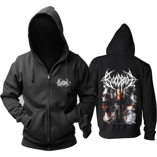 3 designs Bloodbath Zipper Sweatshirt Rock shell jacket black hoodies punk heavy metal sudadera Demon death fleece