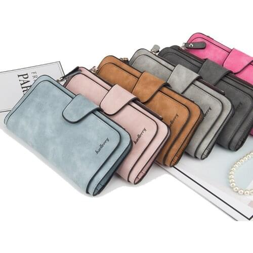Women Wallet Scrub Leather Lady Purses Fashion Ladies Clutch Wallet Long Female Wallet Carteira Feminina