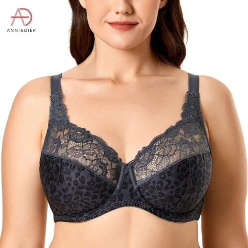 Womens Beauty Floral Lace Bra Non Padded Minimizer Full Figure Underwire Plus Size