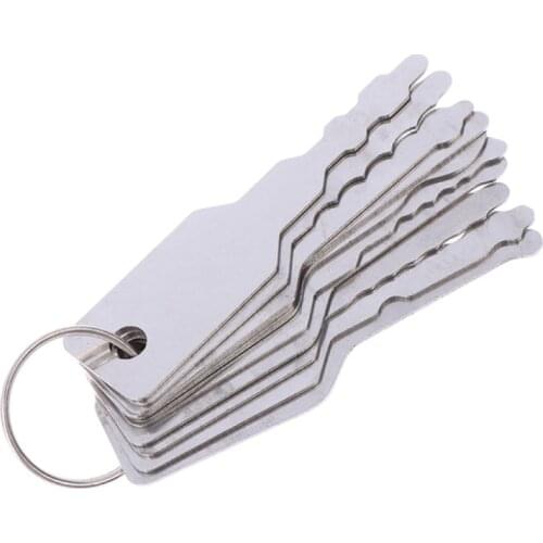 10 in 1 stainless steel trimmer key double-sided car unlock lock opening repair kit