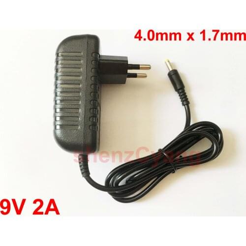 100PCS 9V2A High quality IC solution AC 100V-240V Converter Adapter DC 9V 2A 2000mA Power Supply EU Plug 4.0mm x1.7mm