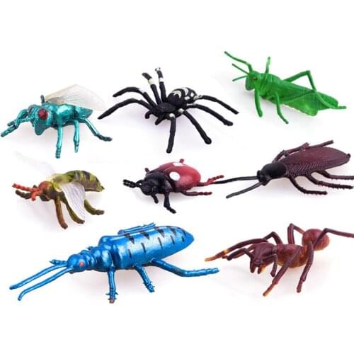12Pcs High Simulation Insect Animal Model Kids Early Education Toy Miniature Garden Decor figures figurines set