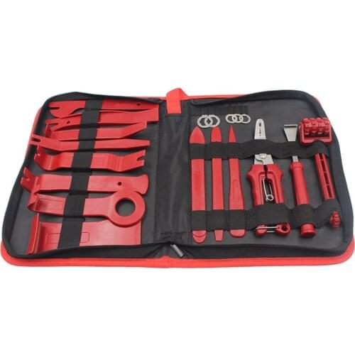 19 Pcs Car Panel Removal Tools Kit - Trim Removal Tool Set Plastic Fastener Remover Installer Pry Tool with Storage Bag