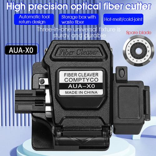 2021 new AUA-X0 High-precision fiber cleaver with waste fiber box, fiber optic cable cutter, fiber fusion splicer cutter
