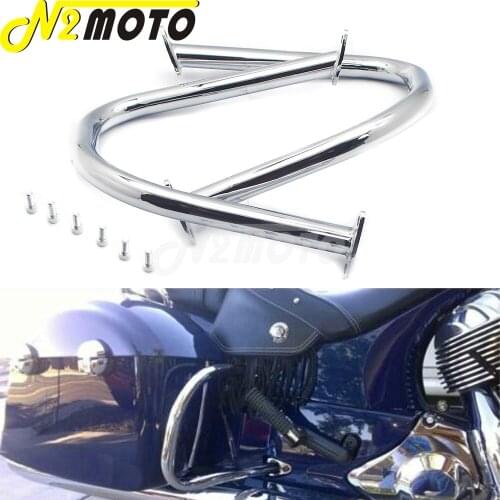 2X Motorcycle Rear Highway Engine Crash Bar Bumper Protector For Roadmaster Limited Indian Chief Springfield Vintage Dark Horse