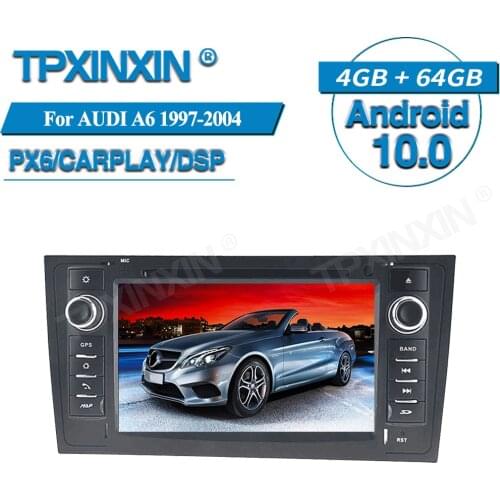 64GB For AUDI A6 1997-2004 Android 10 Radio Car Multimedia Player GPS Navigation Audio Stereo Screen DVD Head Unit Tape Recorder