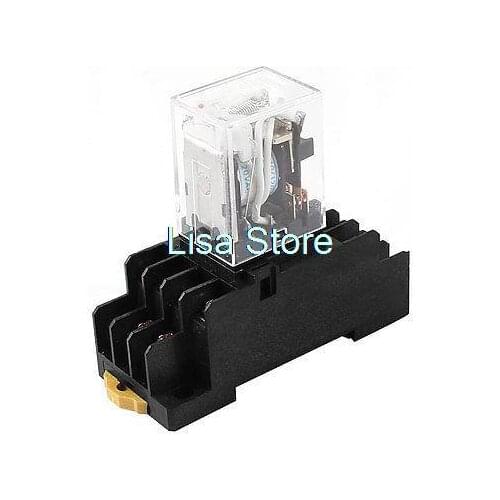 AC 110/120V Coil 3PDT 11 Pin Red LED General Purpose Power Relay w Socket