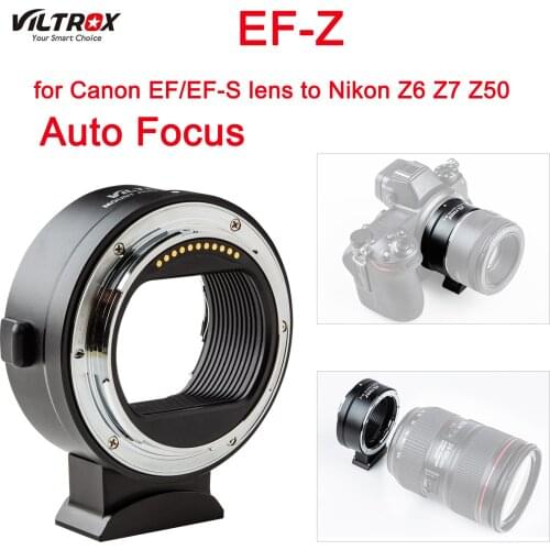 Viltrox EF-Z Auto Focus Lens Adapter for Canon EF/EF-S Lens to Nikon Z6 Z7 Z50 Camera AF EF-NK Z Mount