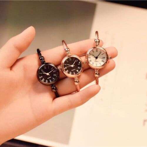 Newly 1 Pcs Women Lady Girl Student Wrist Quartz Watch Mini Round Alloy Vintage Gift DOD886