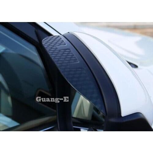 For Kia Sorento L 2015 2016 2017 Car Rear Rearview Side Glass Mirror Trim Frame Rain Shield Sun Visor Shade Eyebrow 2pcs