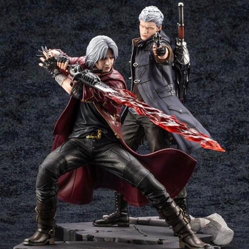28cm Devil DANTE May Cry NERO Statue Action Figure PVC Model Collection Toy For Friend Gifts