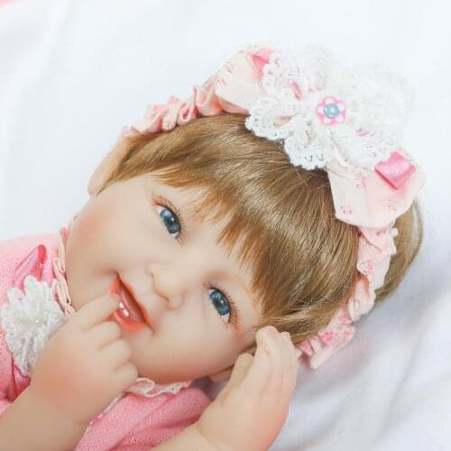 Hot sale NPK 42 cm silicone reborn doll girls Toys for girls real doll 16inch Lifelike Little lovely doll toy Juguetes Xmas Gift