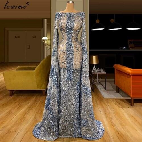 Plus Size Muslim Beading Evening Dresses Long Formal Prom Dresses 2020 Trumpet Elegant Dresses Woman Party Night Vestidos