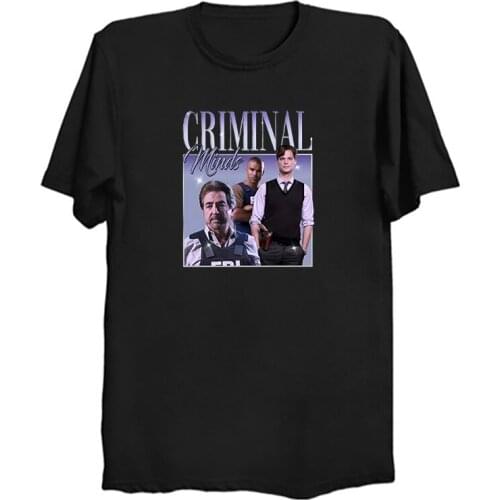 Criminal Minds T Shirts Top Men Black O-Neck Short-Sleeve T Shirt Mens Clothes Fashion Mens T-shirts Clothes for Teens 2021