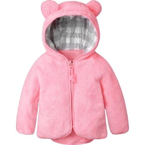 New Baby Coat Girls and Boys Hooded Fleece Winter Spring Autumn Jacket Baby Outerwear 8BB009
