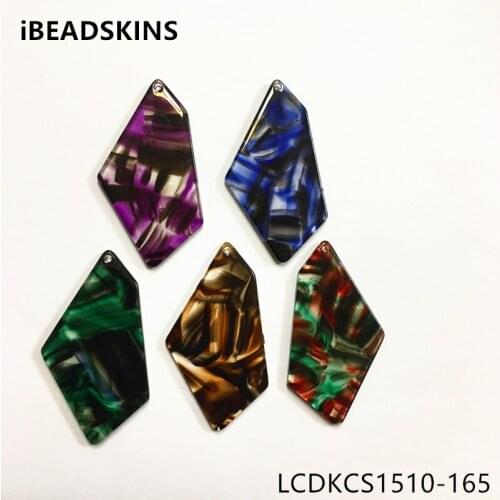 New arrival! 50x26mm 50pcs/lot acetic acid imitate marble stripe irregular-shape charms for earring/Jewelry DIY(As shown)