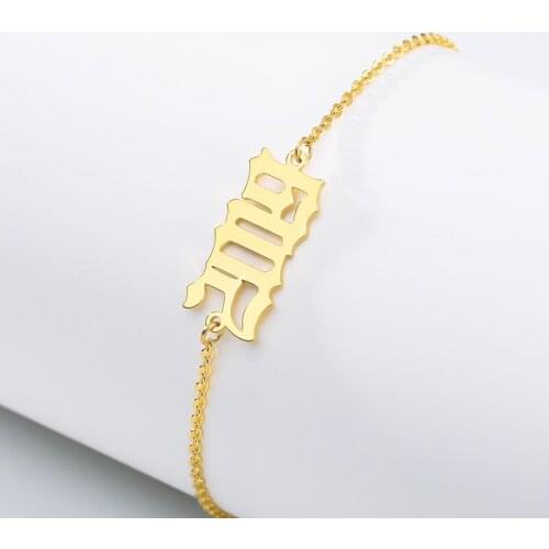 New Digital Bracelet Old English Bracelet 1996 1997 1998 2016 2018 2019 Date Bracelet Special Anniversary Bracelet Birthday Gift