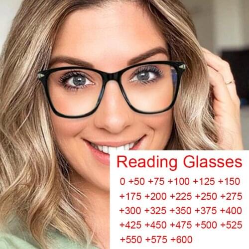 Quality Blue Light Adult Glasses TR90 Presbyopia Glasses For Women Reading Anti Tired Sight Eyeglasses Diopters 0 to +6.0 Bril