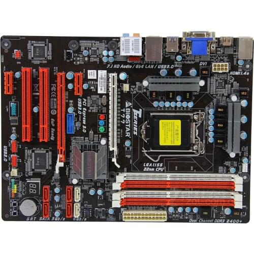 Free shipping original motherboard for Biostar T77 LGA 1155 DDR3 for 22nm CPU USB2.0 USB3.0 DVI VGA HDMI 32G Desktop Motherboard