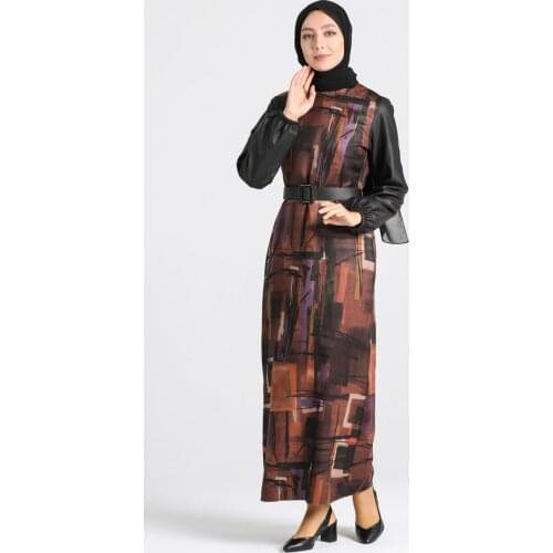 Minahill Belted Dress 4332-01 Tobacco 4332-01