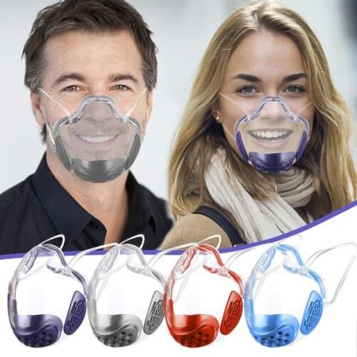 Durable Visor Mask Combines Clear Plastic Reusable Bandage Mask Reusable Cover Mouth Nose Helmet Splash-proof Masks Face Shield